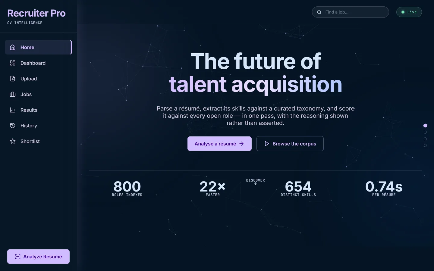 Recruiter Pro landing page